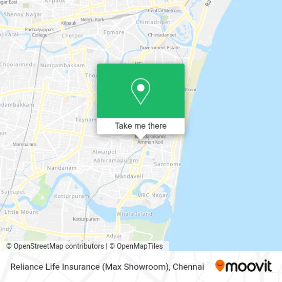 Reliance Life Insurance (Max Showroom) map
