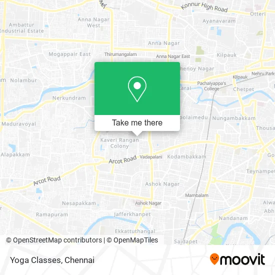 Yoga Classes map