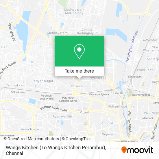 Wangs Kitchen (To Wangs Kitchen Perambur) map