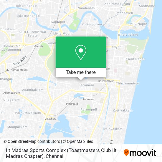 Iit Madras Sports Complex (Toastmasters Club Iit Madras Chapter) map