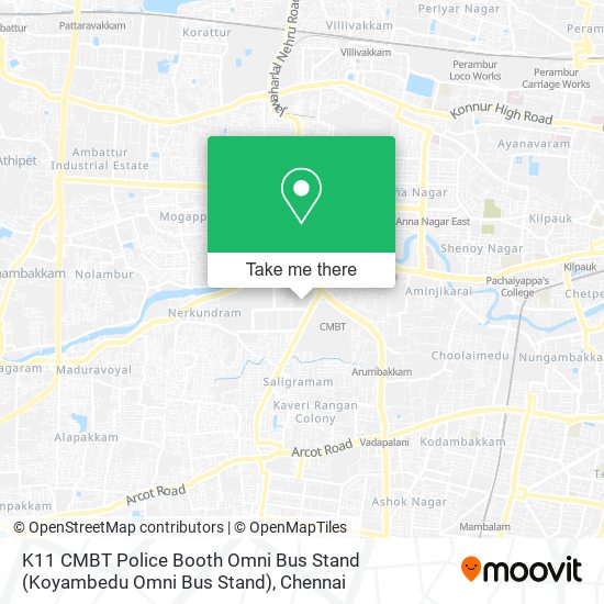 K11 CMBT Police Booth Omni Bus Stand (Koyambedu Omni Bus Stand) map