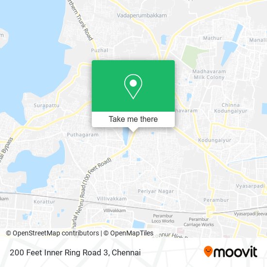 200 Feet Inner Ring Road 3 map
