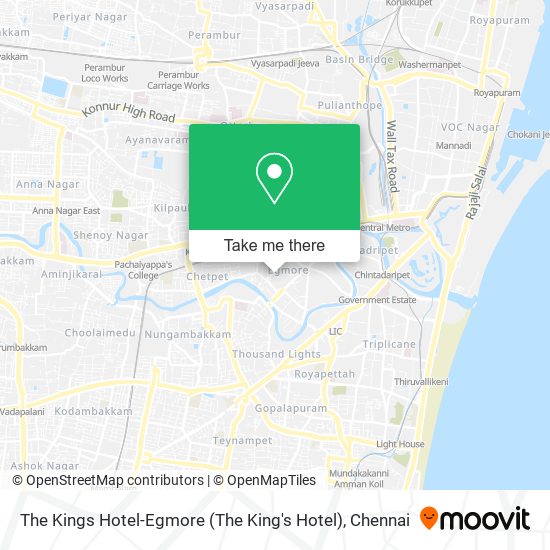 The Kings Hotel-Egmore (The King's Hotel) map