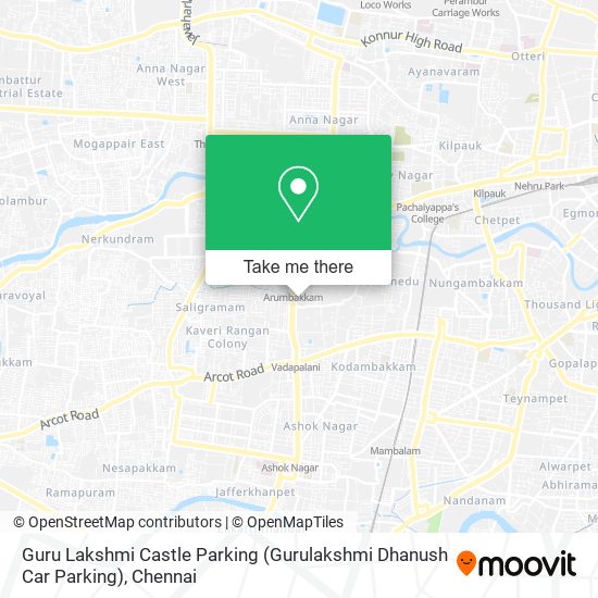 Guru Lakshmi Castle Parking (Gurulakshmi Dhanush Car Parking) map