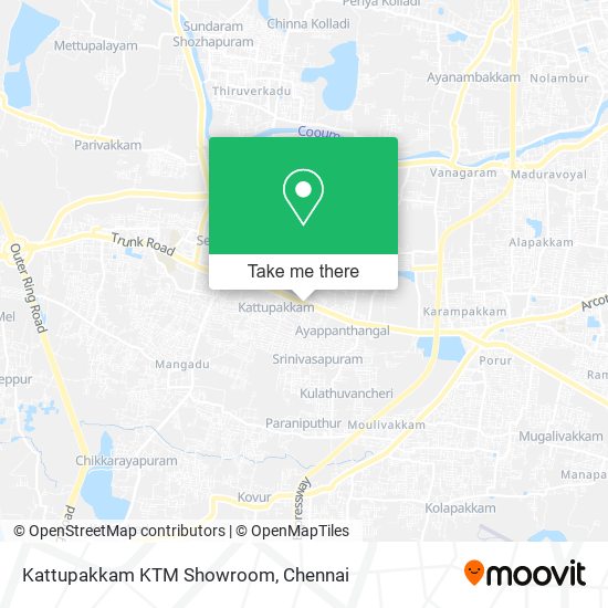 Kattupakkam KTM Showroom map