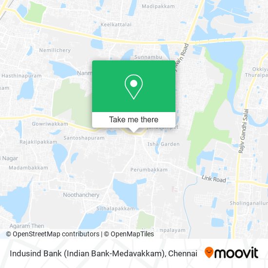 Indusind Bank (Indian Bank-Medavakkam) map