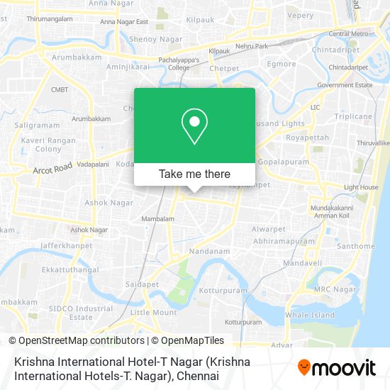 Krishna International Hotel-T Nagar (Krishna International Hotels-T. Nagar) map