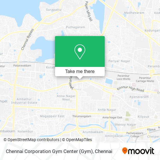 Chennai Corporation Gym Center map