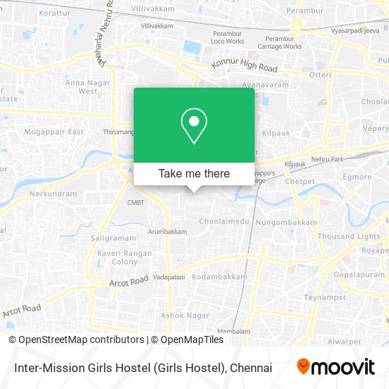 Inter-Mission Girls Hostel map