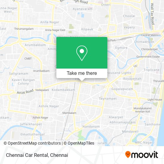 Chennai Car Rental map