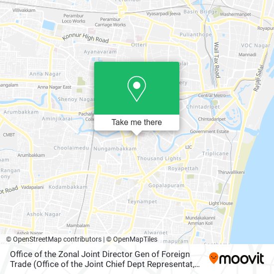 Office of the Zonal Joint Director Gen of Foreign Trade map
