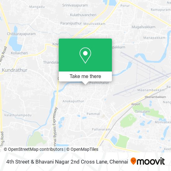 4th Street & Bhavani Nagar 2nd Cross Lane map