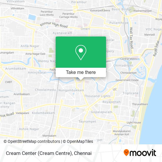 Cream Center (Cream Centre) map