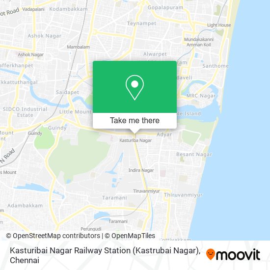 Kasturibai Nagar Railway Station (Kastrubai Nagar) map