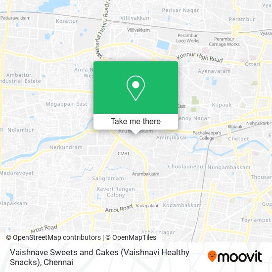 Vaishnave Sweets and Cakes (Vaishnavi Healthy Snacks) map