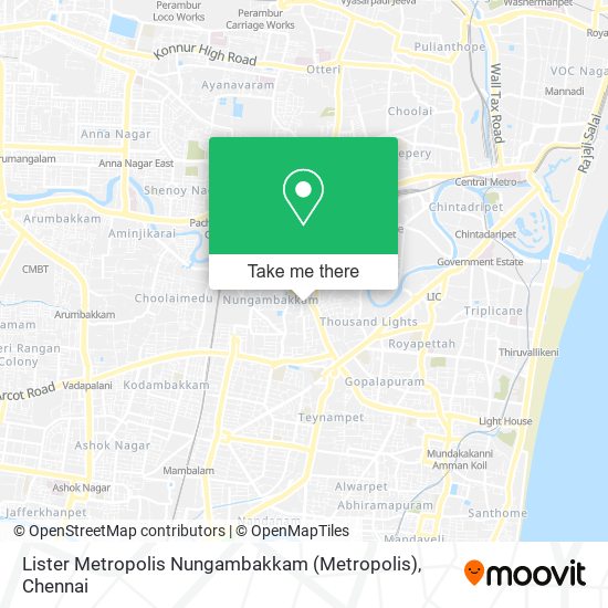 Lister Metropolis Nungambakkam map