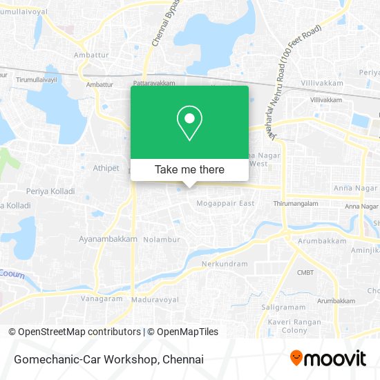 Gomechanic-Car Workshop map