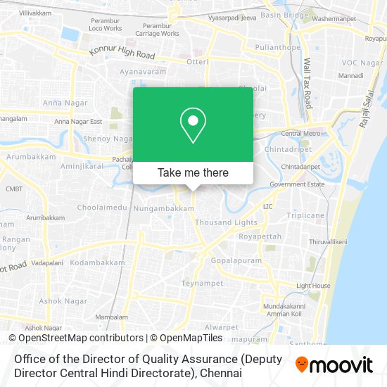 Office of the Director of Quality Assurance (Deputy Director Central Hindi Directorate) map