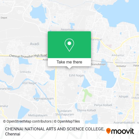 CHENNAI NATIONAL ARTS AND SCIENCE COLLEGE map