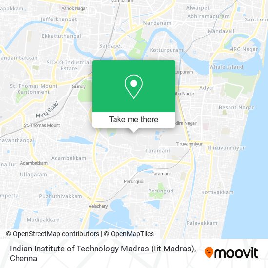 Indian Institute of Technology Madras (Iit Madras) map