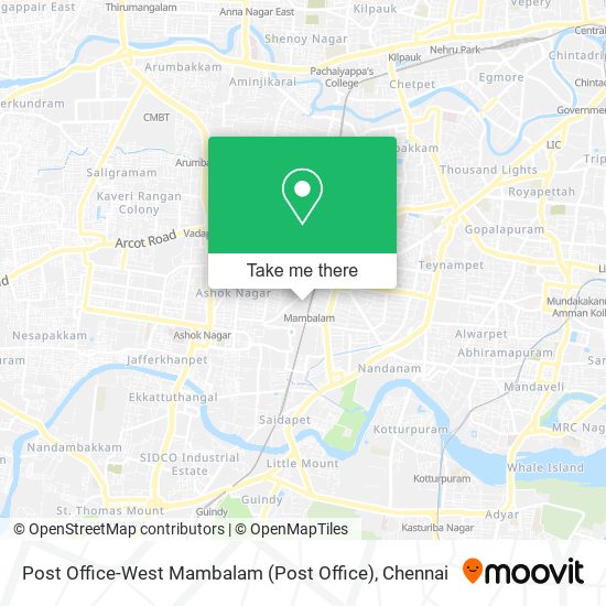 Post Office-West Mambalam map