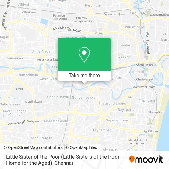 Little Sister of the Poor (Little Sisters of the Poor Home for the Aged) map