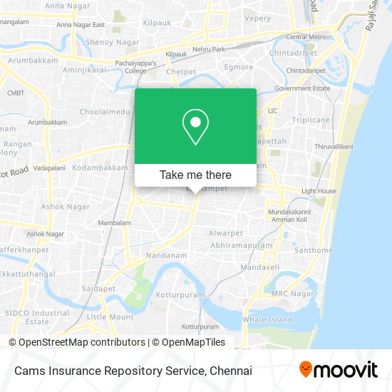 Cams Insurance Repository Service map