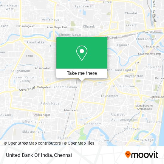 United Bank Of India map