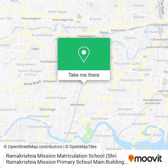 Ramakrishna Mission Matriculation School (Shri Ramakrishna Mission Primary School Main Building) map