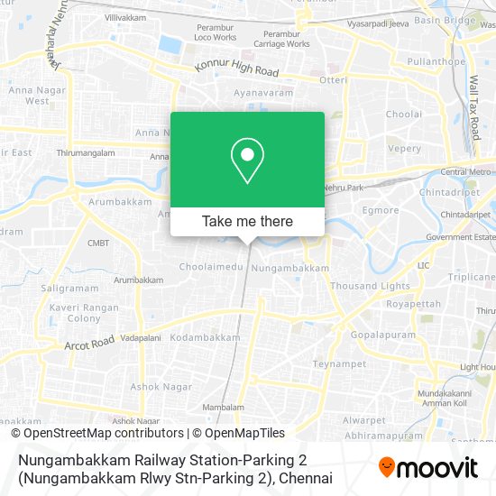 Nungambakkam Railway Station-Parking 2 (Nungambakkam Rlwy Stn-Parking 2) map
