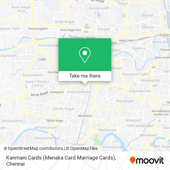 Kanmani Cards (Menaka Card Marriage Cards) map