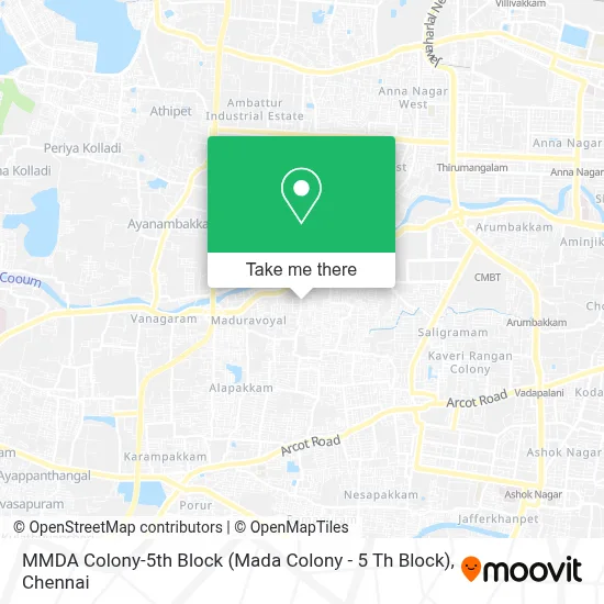 Mmda Colony-5th Block (Mada Colony - 5 Th Block) map