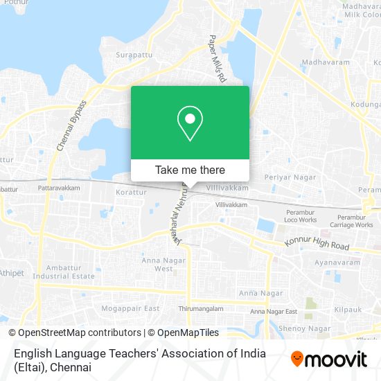 English Language Teachers' Association of India (Eltai) map