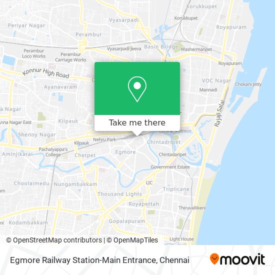 Egmore Railway Station-Main Entrance map