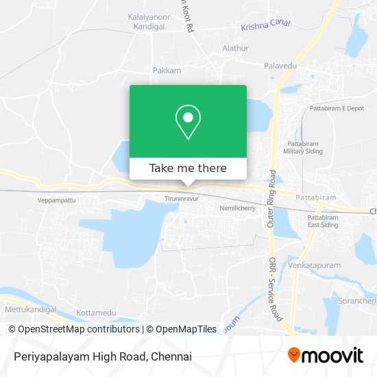 Periyapalayam High Road map
