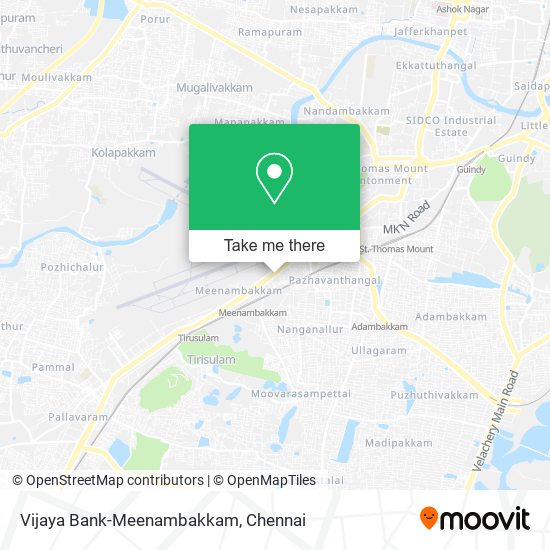 Vijaya Bank-Meenambakkam map