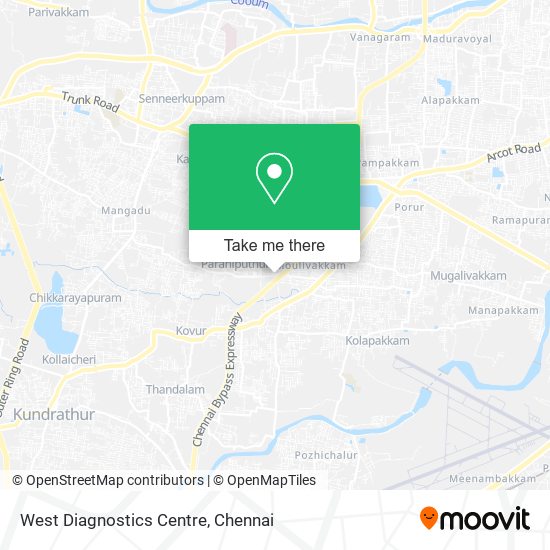 West Diagnostics Centre map