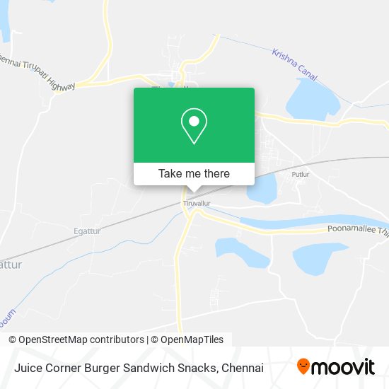 Juice Corner Burger Sandwich Snacks map
