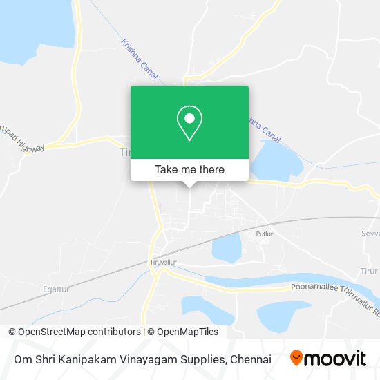 Om Shri Kanipakam Vinayagam Supplies map