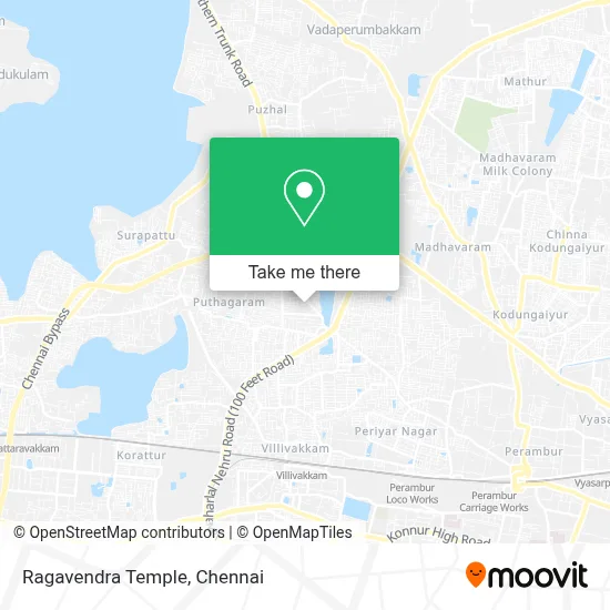 Ragavendra Temple map