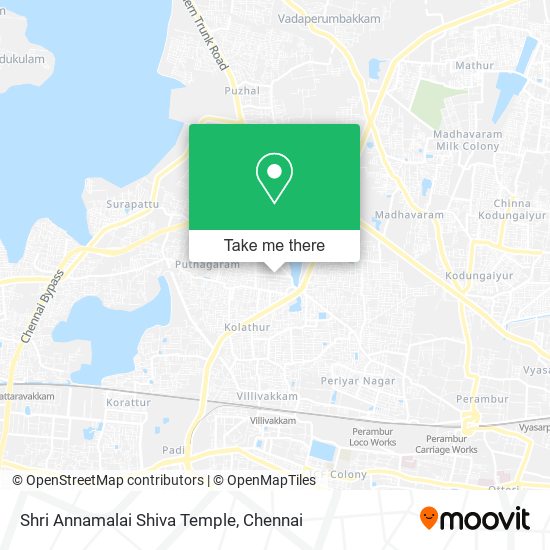 Shri Annamalai Shiva Temple map