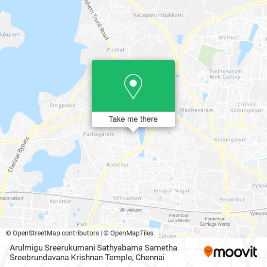 Arulmigu Sreerukumani Sathyabama Sametha Sreebrundavana Krishnan Temple map