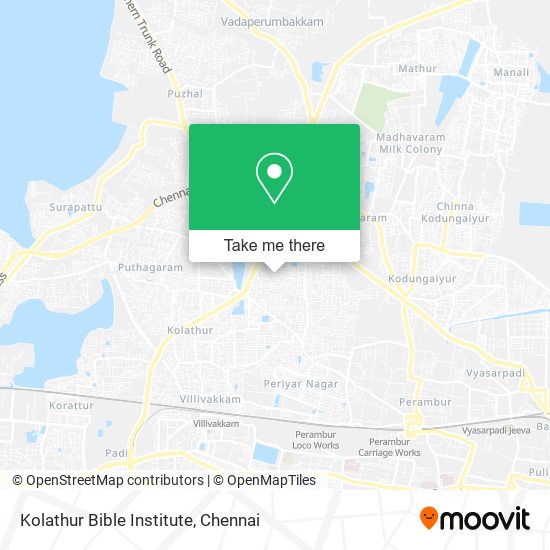 Kolathur Bible Institute map