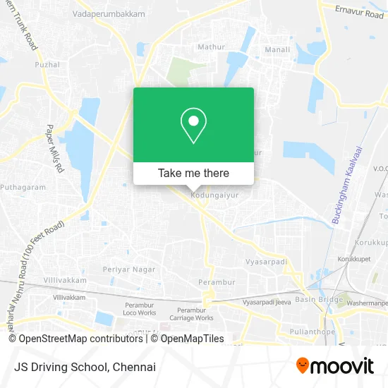 JS Driving School map