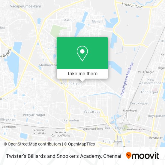 Twister's Billiards and Snooker's Academy map