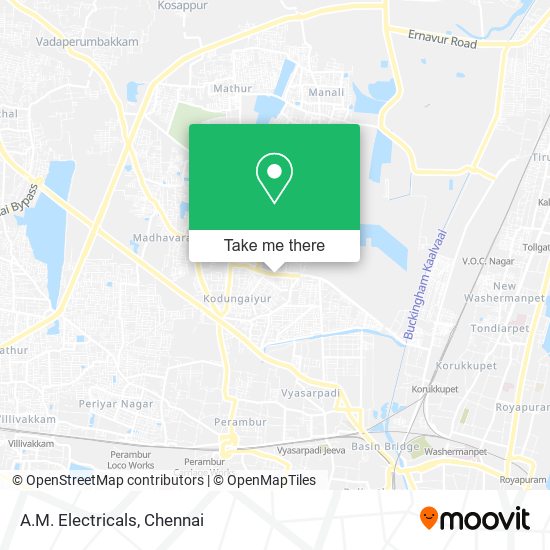 A.M. Electricals map