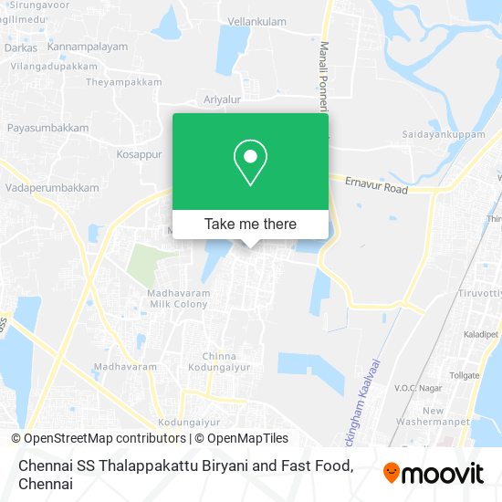 Chennai SS Thalappakattu Biryani and Fast Food map