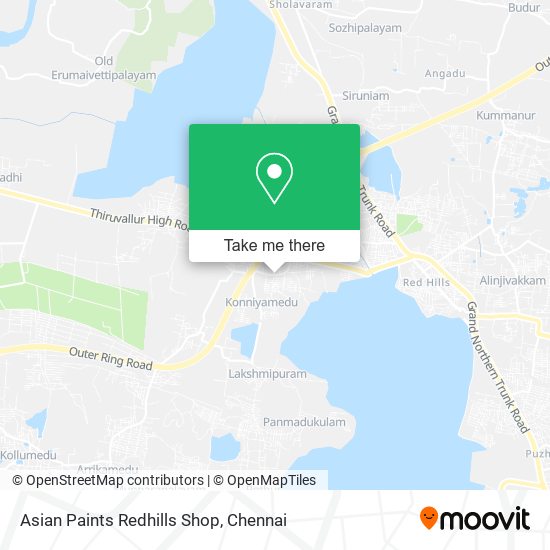 Asian Paints Redhills Shop map