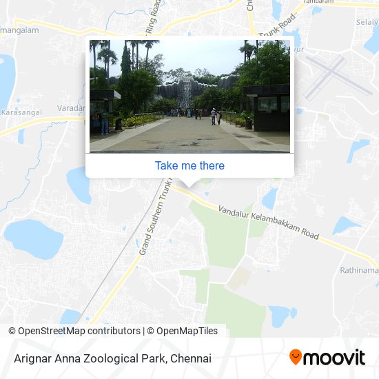 Arignar Anna Zoological Park map