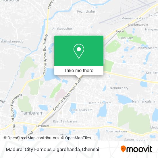 Madurai City Famous Jigardhanda map